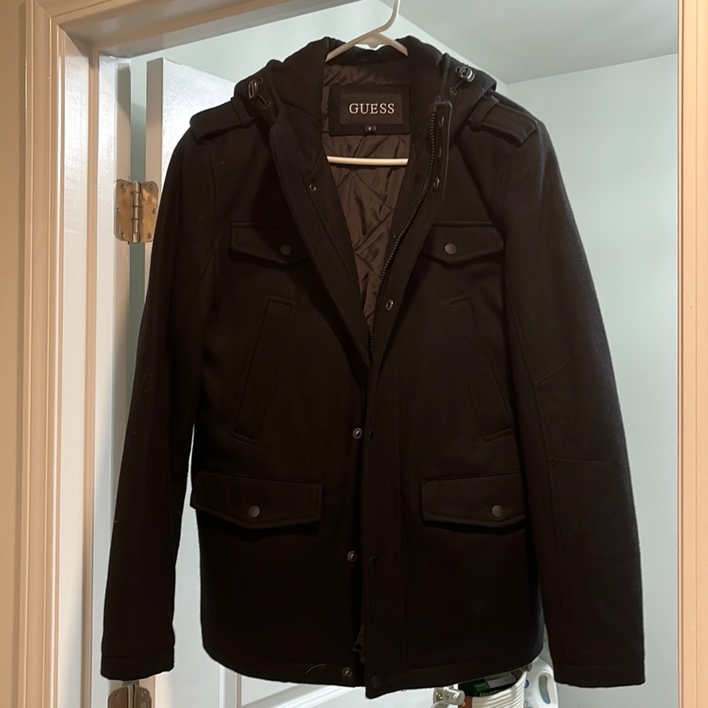 Guess Wool Coat - Hooded